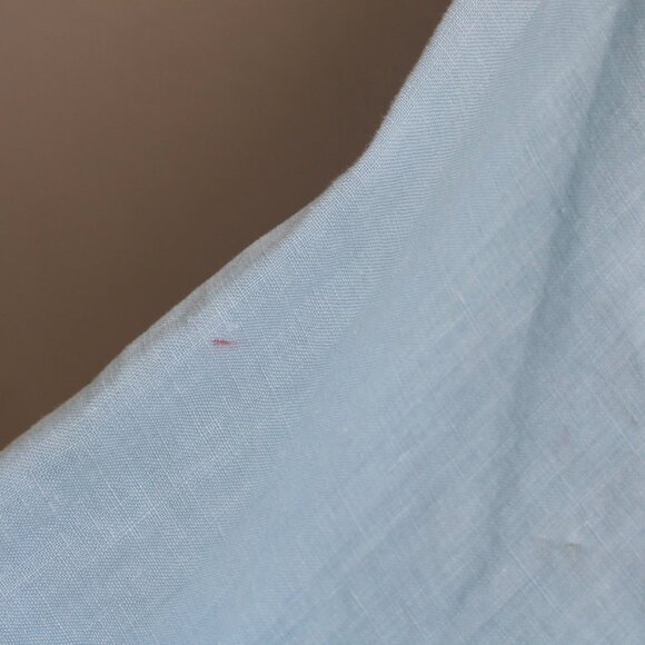 Cut Loose VTG Y2K Light Blue Linen Long Sleeve Button-Up Shirt Size 8 / Medium - Picture 6 of 7